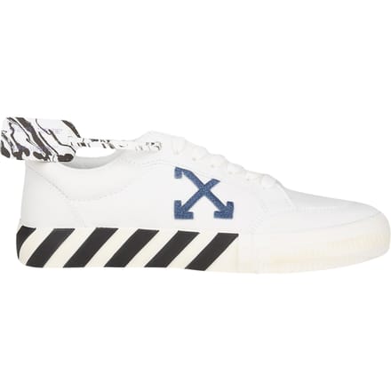 Off-White Lage Vulcanized Eco Canvas Sneakers - Wit Marineblauw