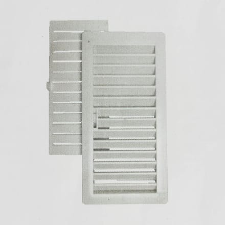 Ventilatierooster PVC - Frame rooster - Ventilatie binnen buiten - 6mm afstand sneden - 17x17 cm - Wit