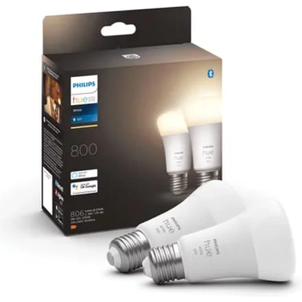 Philips Hue Ledlamp Warm Wit E27 9w 2 Stuks