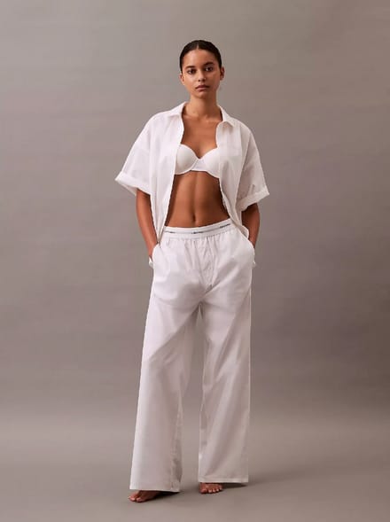 CK - Logo Waistband - Loungewear - Broek katoen - Wit - L