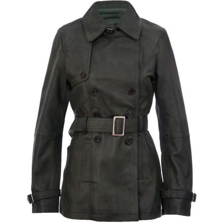 Halflange lederen trenchcoat voor dames - Oakham
