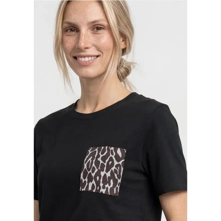 Shirt met ronde hals en borstzak