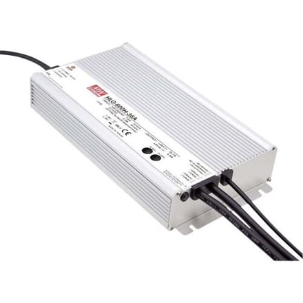 MEAN WELL HLG-600H-12A LED-driver, LED-transformator Constante spanning, Constante stroomsterkte 480 W 40 A 12 V/DC PFC-schakeling,...