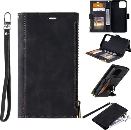 Book Case Apple iPhone 14 Plus | Hoogwaardig PU Leren Telefoonhoesje | Zwart