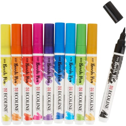 Talens Ecoline Penseelstiftenset "10 kleuren"