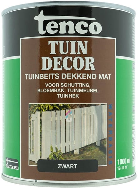 Tenco Tuindecor Zwart Mat 1 liter