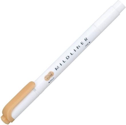 Zebra Mildliner Double-Sided Highlighter - Fine / Bold - Mild Orange / WKT7- MOR