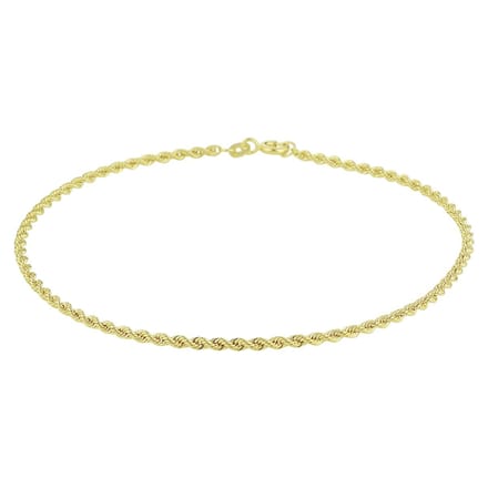 Marie Celeste enkelbandje koord 2,0 mm - Goud