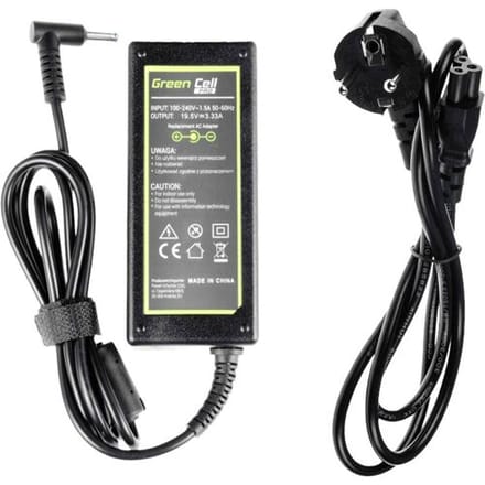 GREEN CELL PRO Oplader  AC Adapter voor HP 65W / 19.5V 3.33A / 4.5mm-3.0mm