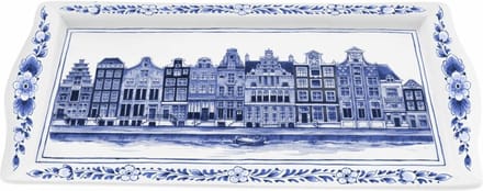 Cakeschaal - Grachtenpanden - 30 cm