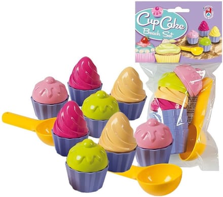 Androni Giocattoli Speelgoed cupcake zandvormen - 18x - zandspeelset