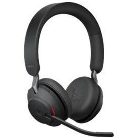 Jabra Evolve2 65 MS On Ear headset Bluetooth Stereo Zwart Volumeregeling, Indicator voor batterijstatus, Microfoon uitschakelbaar (mute) Telefoon