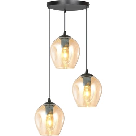 3-lichts hanglamp Noah rond | Loft46