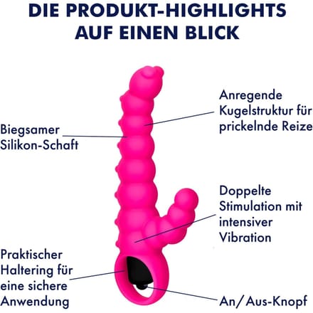Siliconen vibrator met structuur, 16,5 cm