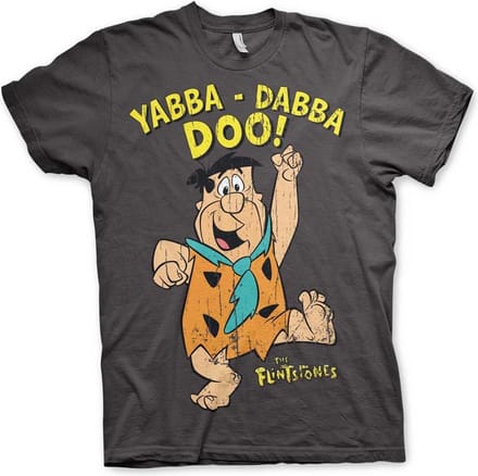 The Flintstones Heren Tshirt -M- Yabba-Dabba-Doo Grijs
