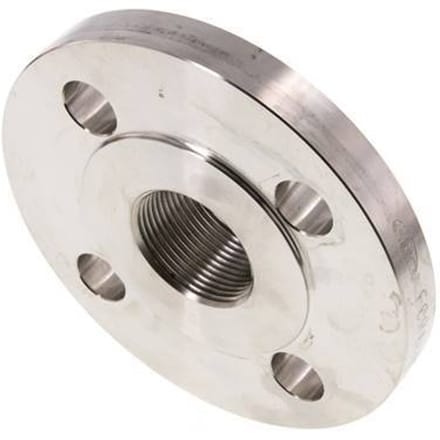 Draadflens DN32-PN40 Rp 1-1/4'' RVS 1.4571 EN 1092-1 (type 13)