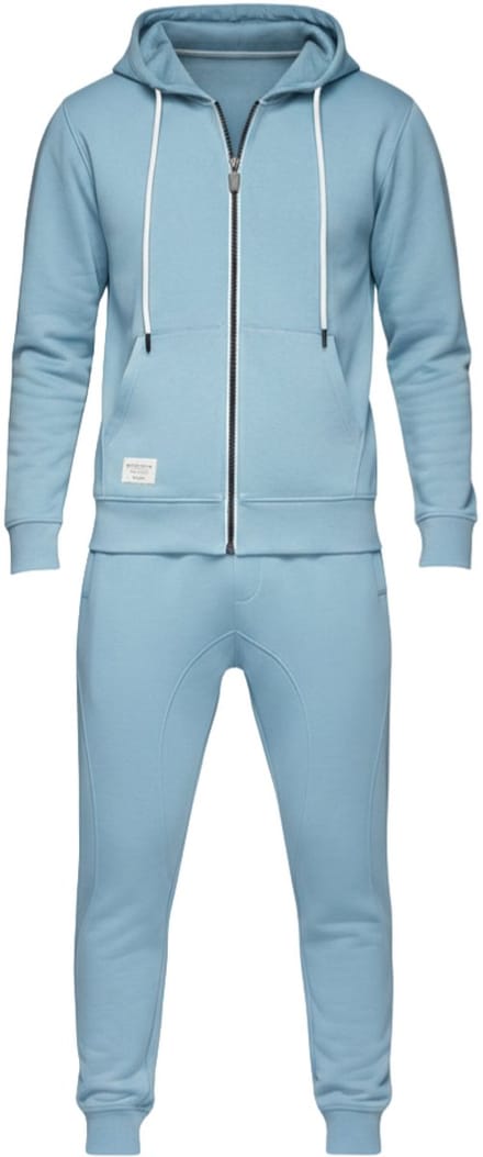 OMBRE Set - Katoen - Lange Mouw - Effen Denimblauw M