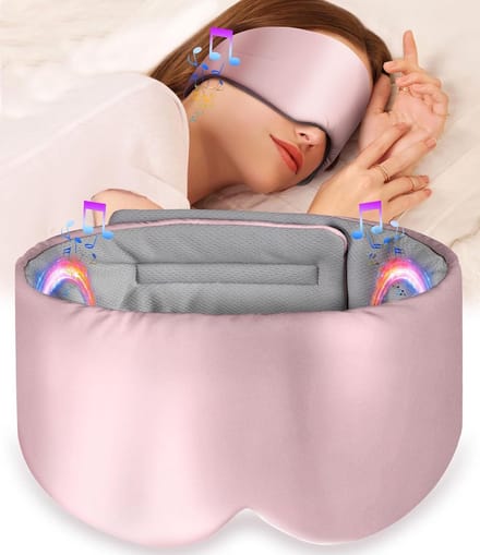 Draadloos Slaapmasker met Ingebouwde Bluetooth Hoofdtelefoon voor Zijslapers