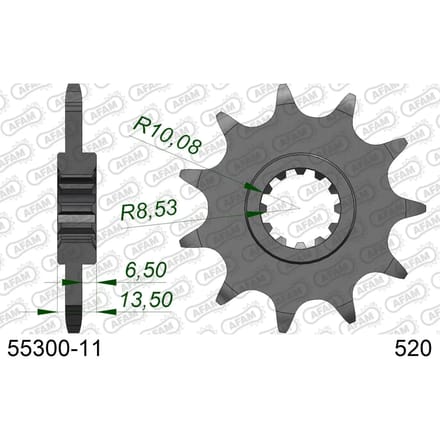 Stalen motortandwiel voor Afam 520 11 dents