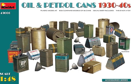 MiniArt Modelbouwpakket Militaire voertuigen - 49006 Oil - Petrol Cans 1930-40s Plastic - 1:48 - Modelbouw