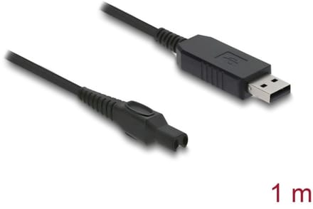 DeLOCK 90978 electriciteitssnoer Zwart 1 m USB A 2-pin