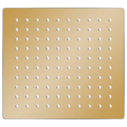 vidaXL - Regendouchekop - vierkant - 20x20 - cm - roestvrij - staal - goudkleurig