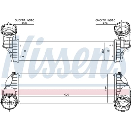 Intercooler NISSENS 96364