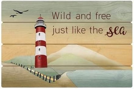 Goebel® - Scandic Home | Decoratief Bord "Lighthouse" | Hout, 60x40cm