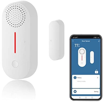 Draadloze WiFi Deursensor met Alarm - Veiligheid voor Thuis, Compatibel met Smart Assistants