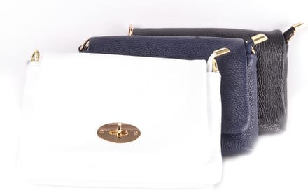 Giuliano lederen schoudertas Zoey - Wit - Dames - Made in Italy