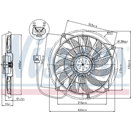 Koelventilatorwiel, motorkoeling NISSENS 85637