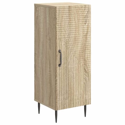 vidaXL - Dressoir - Sonoma - Eiken - 33 - x - 34,5 - x - 89,5 - cm - Bewerkt - hout