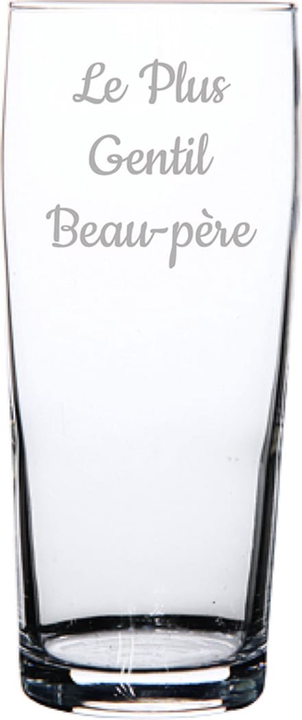 Bierfluitje gegraveerd - 19cl - Le Plus Gentil Beau-père