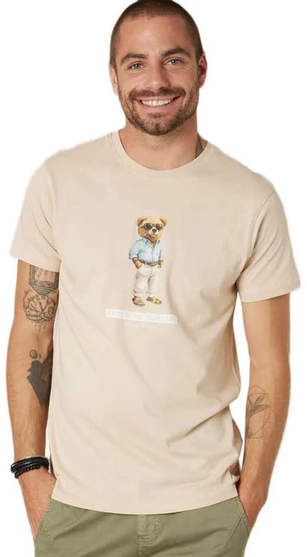 Deeluxe Richbear T-shirt Met Korte Mouwen Beige S Man