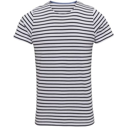 Asquith & Fox Heren Mariniere Kustshirt met korte mouwen (Wit/Zwaar)