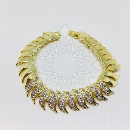Geometric 8K Gold Plated Armband - 19cm