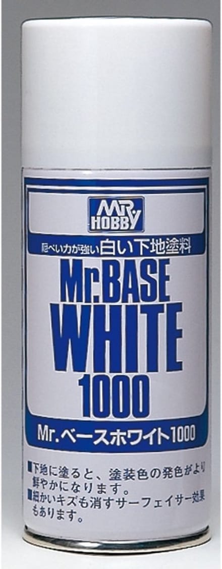 Gunze B518 - Mr Base White 1000 - 180ml - Spuitbus voor Plastic Modelbouw