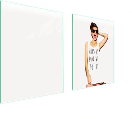 TMK ArtDeko - Beschermplaat Glasplaat - 85x52 cm - Vrouw Motief - Multifunctioneel