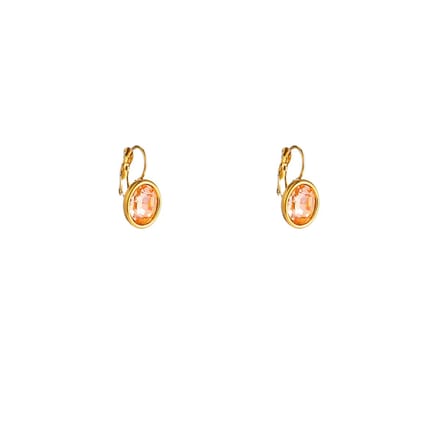 Go Dutch Label Oorhangers French Hook Oval Peach