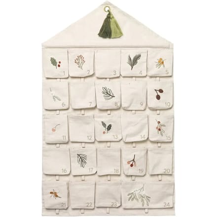 Muurkalender Fabelab Yule Greens embroidery