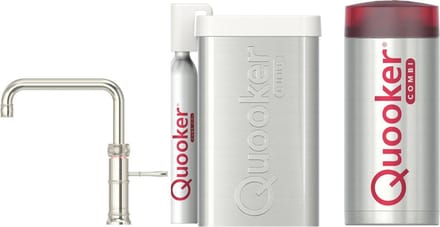Quooker Classic Fusion Square - Combi - Cube - Nikkel Glans