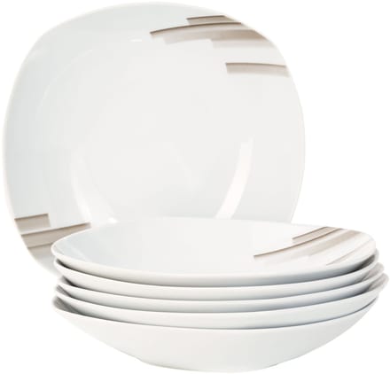 Set van 6 diepe dinerborden Nevada 21,5cm