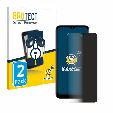 BROTECT - privacy screenprotector voor ZTE Blade V50 Design 5G - Folie Beschermfolie Blauwlichtfilter 2 Stuks