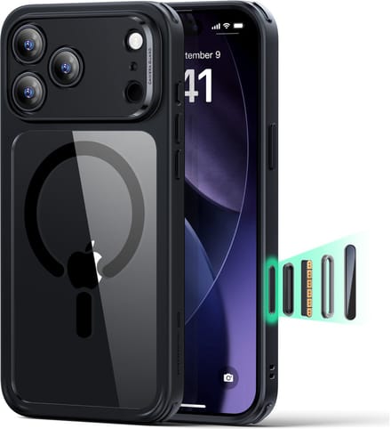 ESR Classic Hybrid Case iPhone 17 Pro, clear black