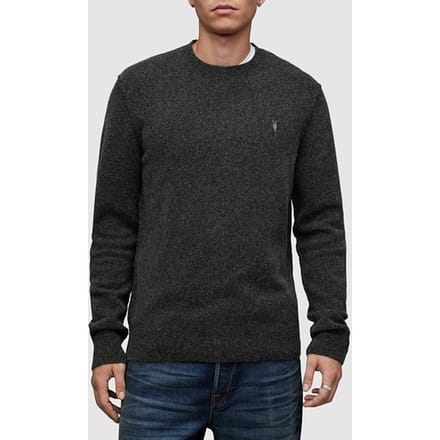 AllSaints Statten Crew Cinder Black Marl Taglia: XXL | Maglioni a maglia Outlet | Uomo | Nero