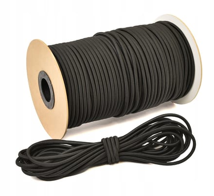 Elastisch Touw Fi 6mm - 1m Zwart | Robuust & Veelzijdig