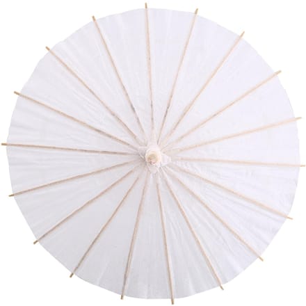 Parapluie décoratif en papier blanc, accessoire photo/cosplay pour école ou école. 20cm diameter white