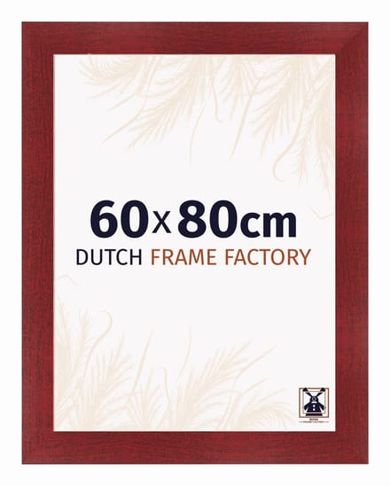 Fotolijst 60x80 cm - MDF - Wijnrood Geveegd - Praag