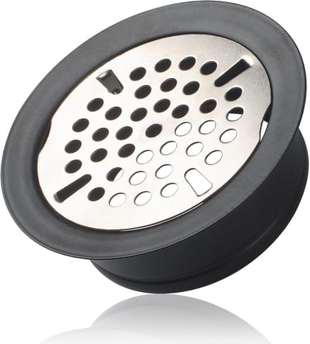 Universele 2-in-1 Gootsteenafvoer en Zeefcombinatie Mat Zwart RVS