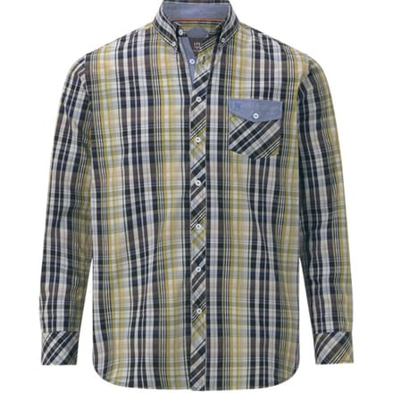 Jan Vanderstorm herren Overhemd - 47/48 - geel - Plus Size